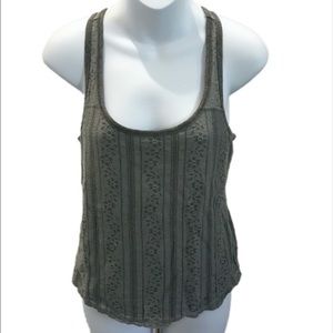 Hollister Gray Lace Racerback Tank